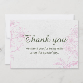 Tarjeta de agradecimiento floral elegante PACS Pin