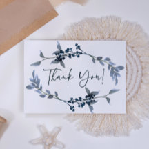 Tarjeta de agradecimiento floral elegante verde pl