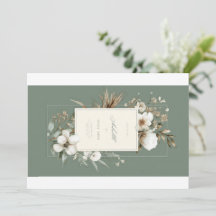 Tarjeta de agradecimiento floral elegante verde sa