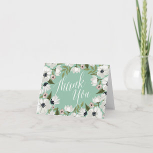 Tarjeta de agradecimiento floral encantadora - men