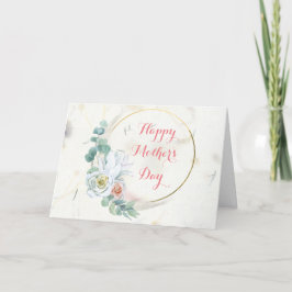 Tarjeta De Agradecimiento Floral estilo vintage Feliz Día de la Madre