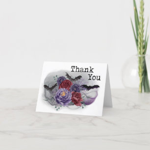 Tarjeta de agradecimiento floral fantasmal