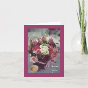 Tarjeta De Agradecimiento Floral gracias