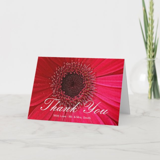 Tarjeta De Agradecimiento Floral Gracias (Anverso)