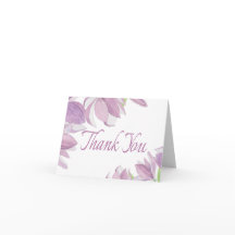 Floral Gracias Acuarela Lavanda Púrpura Flor