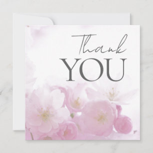 Tarjeta De Agradecimiento Floral Gracias Elegante Moderno Plano Moderno