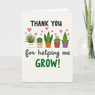 Tarjeta de agradecimiento floral Grow