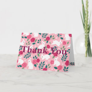 Tarjeta de agradecimiento floral hermosa