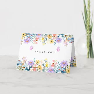 Tarjeta de agradecimiento floral imprimible Descar
