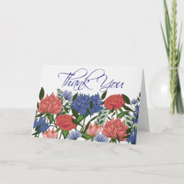 Tarjeta de agradecimiento floral india