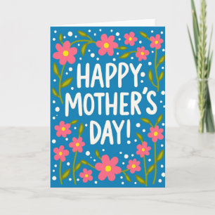 Tarjeta de agradecimiento floral mate