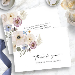 Tarjeta De Agradecimiento Floral Moderno