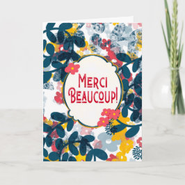 Tarjeta de agradecimiento floral – Muchas gracias