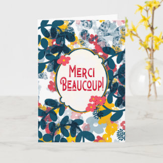 Tarjeta de agradecimiento floral – Muchas gracias