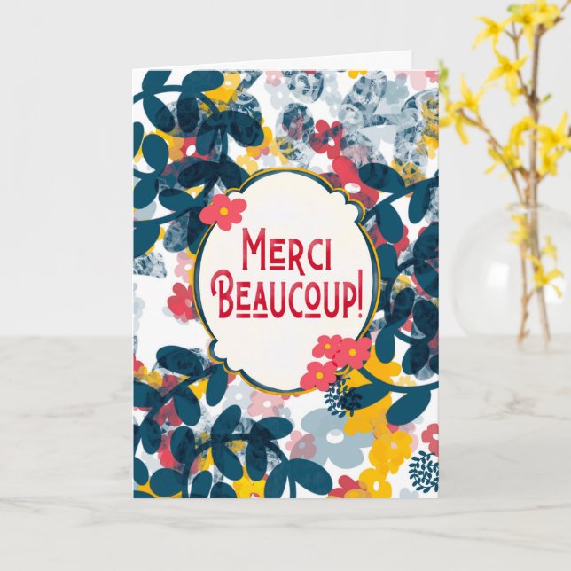 Tarjeta de agradecimiento floral – Muchas gracias (flor amarilla)