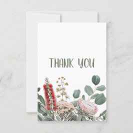 Tarjeta de agradecimiento floral nativa australian