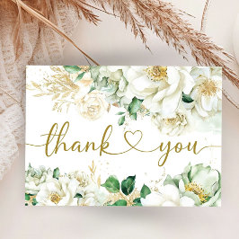 Tarjeta de agradecimiento floral para Baby Shower