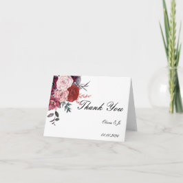 TARJETA DE AGRADECIMIENTO FLORAL PARA LLUVIA DE NO