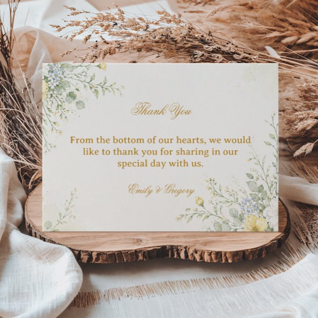 Tarjeta De Agradecimiento Floral Pastel Suave (Subido por el creador)