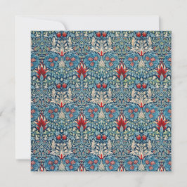 Tarjeta De Agradecimiento Floral pattern on green leaves blue background