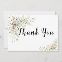Tarjeta de agradecimiento floral personalizada Not