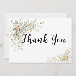 Tarjeta de agradecimiento floral personalizada Not