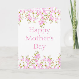 Tarjeta De Agradecimiento Floral Pink Cherry Blossom Custom Card