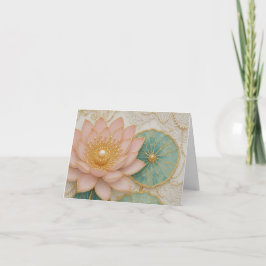 Tarjeta De Agradecimiento Floral Pink & Green Blank Cards