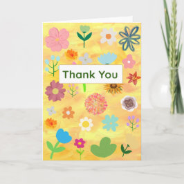 Tarjeta de agradecimiento floral por su calidad y