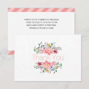 Tarjeta De Agradecimiento Floral Primaveral Hermosa
