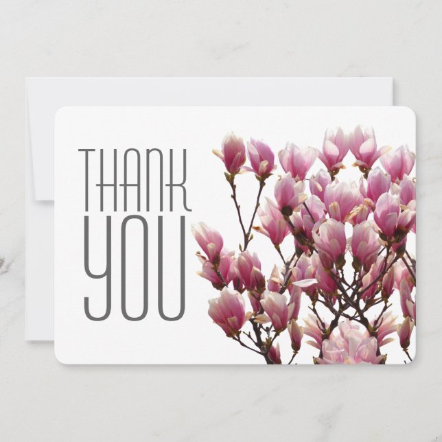 Tarjeta De Agradecimiento Floral Profesional Clásico (Anverso)