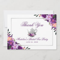 Floral Purple Bridal Tea Fiesta Gracias P
