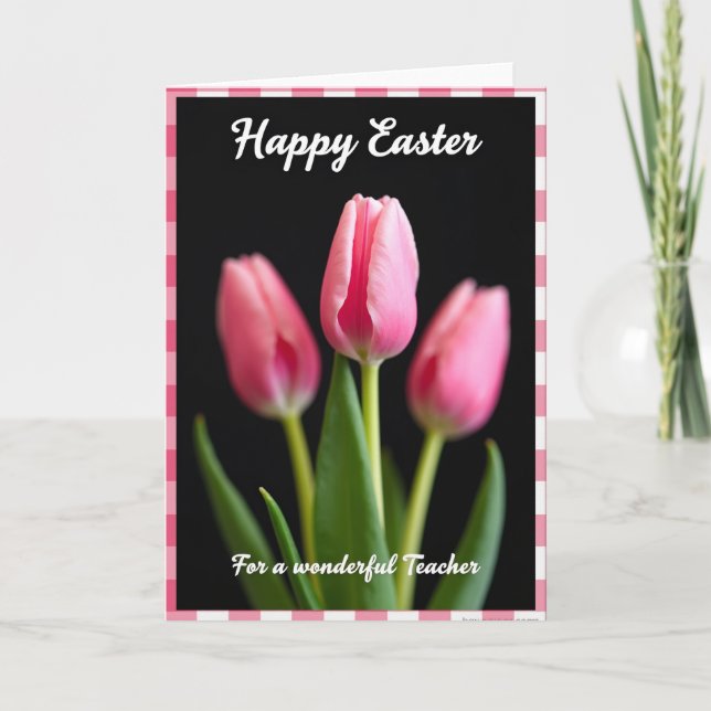 Tarjeta de agradecimiento floral rosa (Anverso)