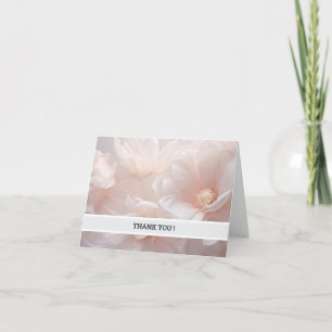 Tarjeta de agradecimiento floral rosa elegante – P