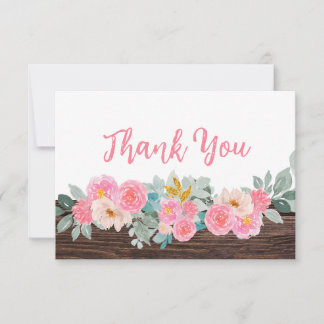 Tarjeta de agradecimiento floral rusa