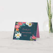 Tarjeta de agradecimiento floral rusa