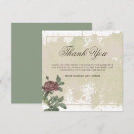 Tarjeta de agradecimiento floral rústica Minimalis