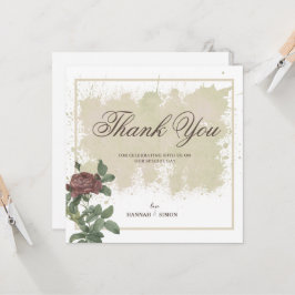 Tarjeta de agradecimiento floral rústica Minimalis