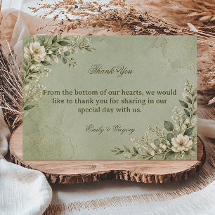 Tarjeta De Agradecimiento Floral Salvia Suave