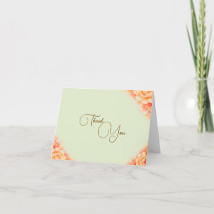 Tarjeta de agradecimiento floral salvia y rosa
