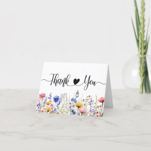 Tarjeta De Agradecimiento Floral silvestre