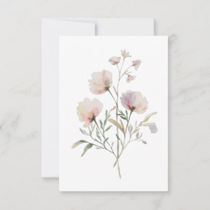 Tarjeta de agradecimiento floral Soft Botanica