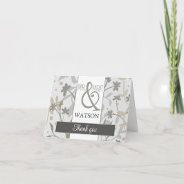 Tarjeta De Agradecimiento Floral Sprigs Moderno Elegante Bonito Inespiritual