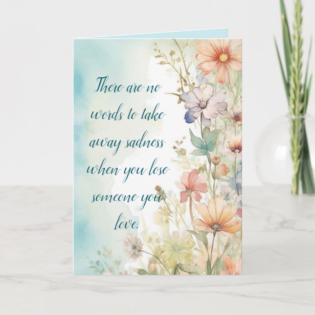 TARJETA DE AGRADECIMIENTO FLORAL SWEEP SYMPATHY CARD (Anverso)