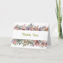 Tarjeta De Agradecimiento Floral Thank You Card