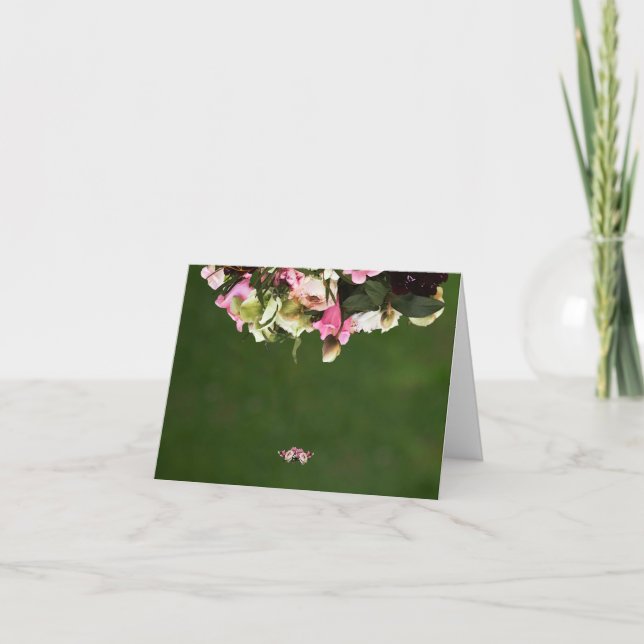 Tarjeta De Agradecimiento Floral Thank You Card with Editable Inside Message (Anverso)