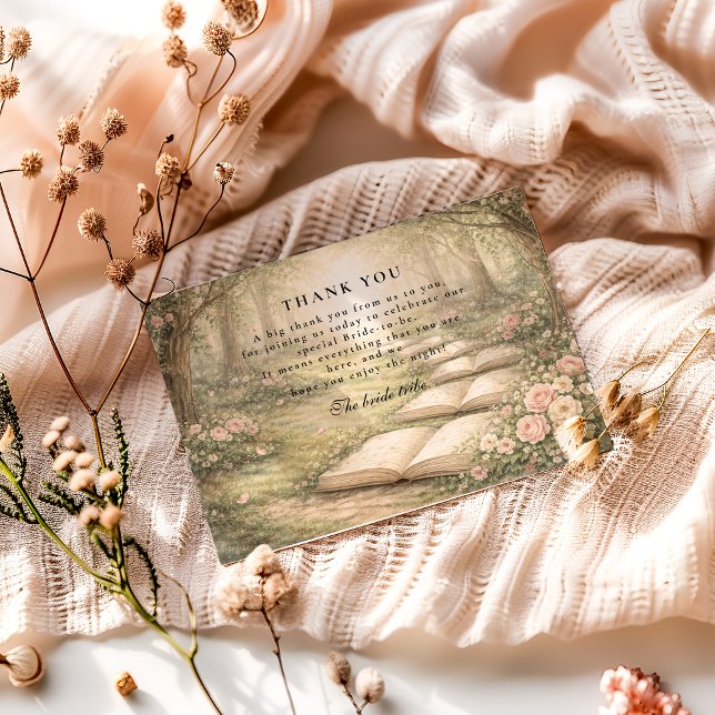 Tarjeta De Agradecimiento Floral Un Nuevo Capítulo Despedida de Soltera (Subido por el creador)