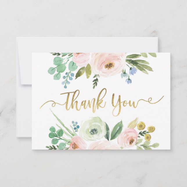 Tarjeta de agradecimiento floral, vegetación (Anverso)