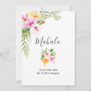 Tarjeta De Agradecimiento Floral Verano Tropical