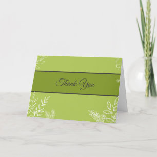 Tarjeta De Agradecimiento Floral Verde Gracias Por Su Negocio